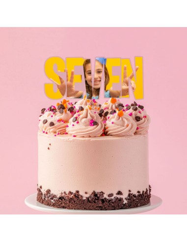 Full Colour Taarttopper op Maat: SEVEN