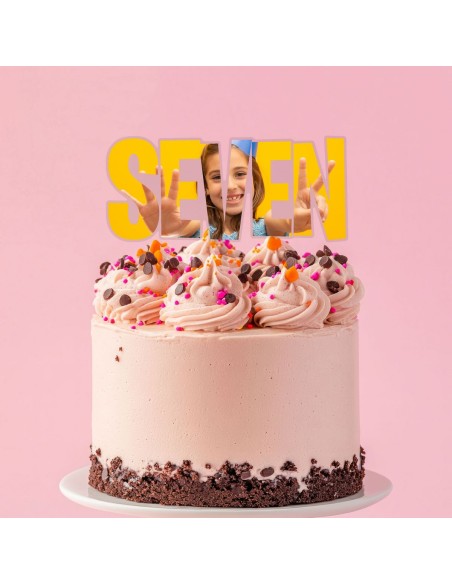 Full Colour Taarttopper op Maat: SEVEN