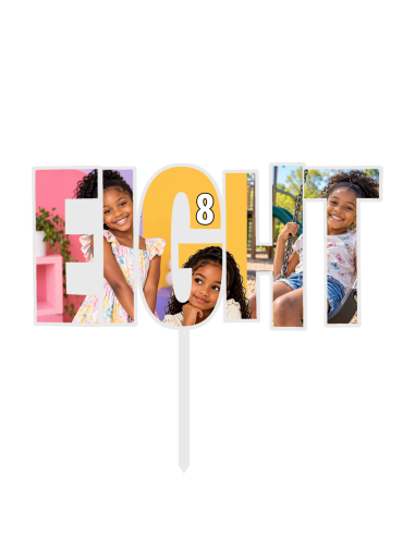 Full Colour Taarttopper op Maat: EIGHT