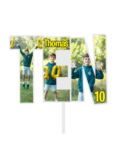 Full Colour Taarttopper op Maat: TEN