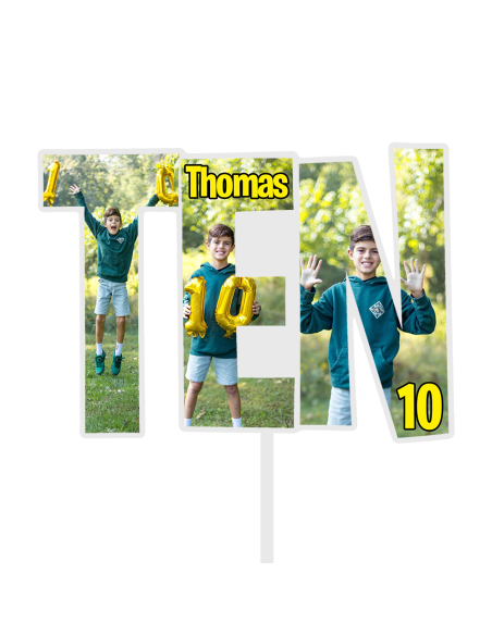 Full Colour Taarttopper op Maat: TEN