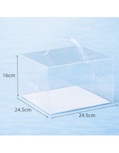 Taartdoos Transparant 24,5 × 24,5 × 16 cm -1st-