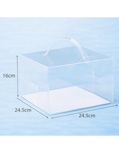 Taartdoos Transparant 24,5 × 24,5 × 16 cm -1st-