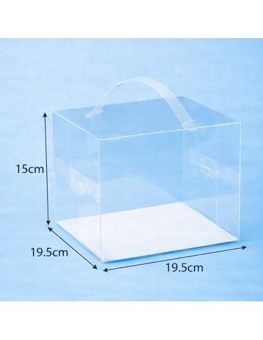 Taartdoos Transparant 19,5 × 19,5 × 15 cm