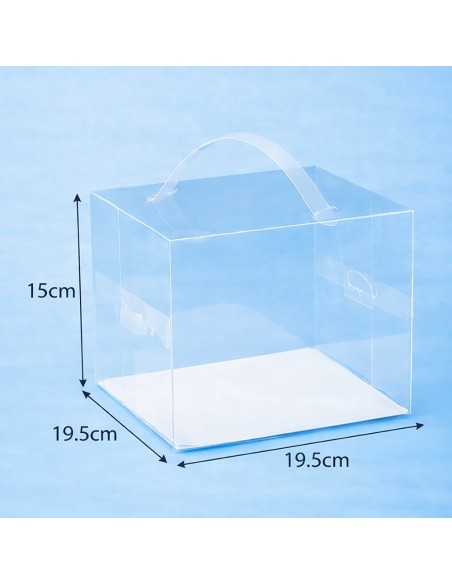 Taartdoos Transparant 19,5 × 19,5 × 15 cm
