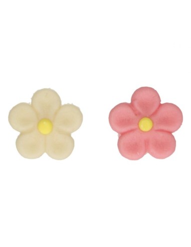 FunCakes Marsepein Decoratie Margriet Wit/Roze -12st-