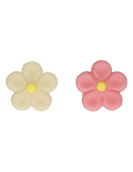 FunCakes Marsepein Decoratie Margriet Wit/Roze -12st-