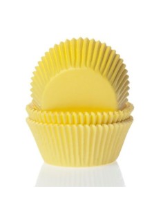 House of Marie Mini Baking Cups Effen Geel -60st-