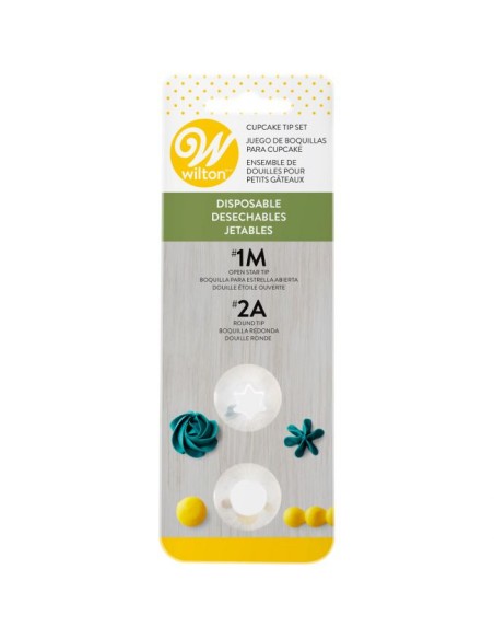 Wilton Wegwerp Spuitmondjes Set 1M, 2A -2st- //