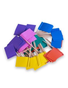 Cupcake Toppers Vlag Gekleurd -48st-