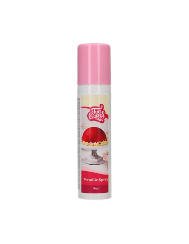 FunCakes Metallic Spray Rood-100ml-