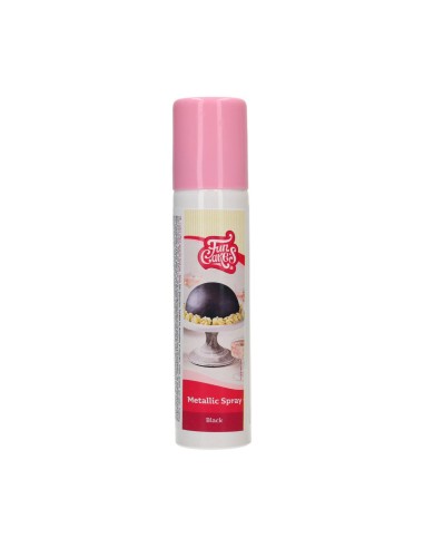 FunCakes Metallic Spray Zwart -100ml-