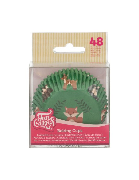 FunCakes Baking Cups Bosdieren -48st-
