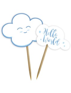 Cupcake Toppers Hello World Jongen -24st- //