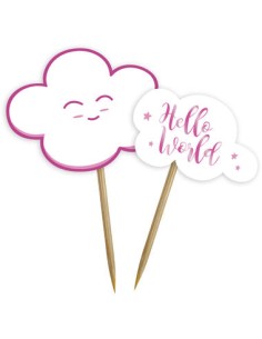 Cupcake Toppers Hello World Meisje -24st- //