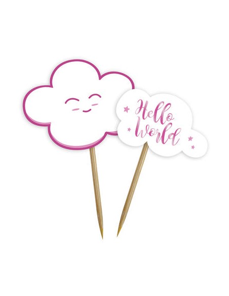 Cupcake Toppers Hello World Meisje -24st- //