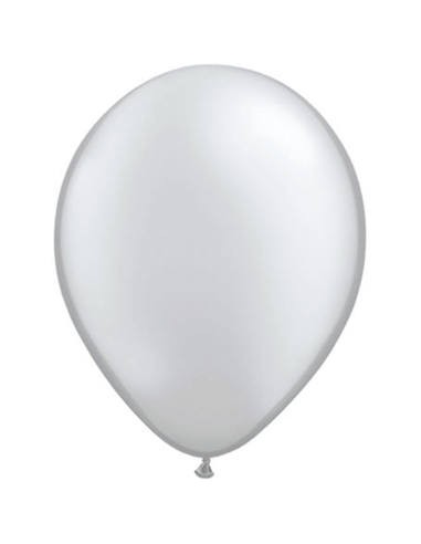 Ballonnen Metallic Zilver 30cm -10st- //