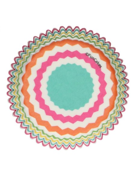 FunCakes Baking Cups Chevron Kleurrijk -48st-