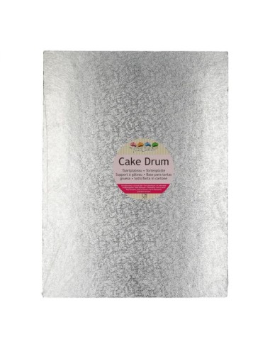 FunCakes Cake Drum Rechthoek -40x30 cm- Zilver