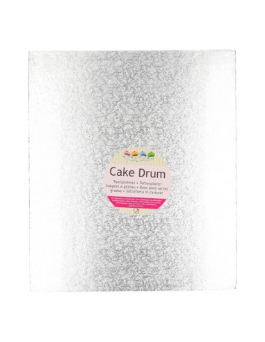 FunCakes Cake Drum Rechthoek -35x30 cm- Zilver