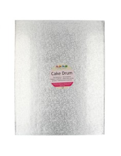 FunCakes Cake Drum Rechthoek -45x35 cm- Zilver