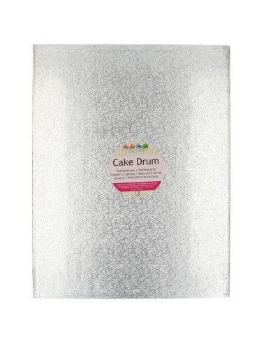 FunCakes Cake Drum Rechthoek -45x35 cm- Zilver