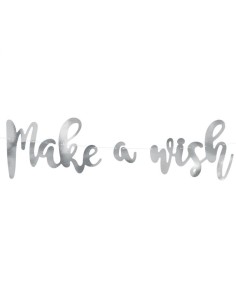 PartyDeco Banner Unicorn Make a Wish //