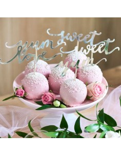 PartyDeco Cupcake Toppers Love Zilver -6st- // 2