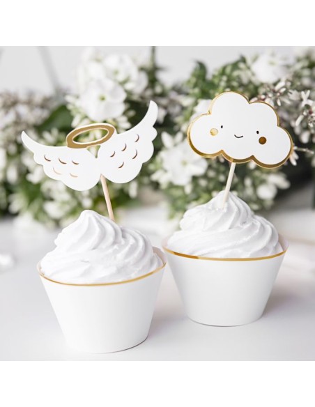 PartyDeco Cupcake Toppers Wolken & Vleugels -6st- //
