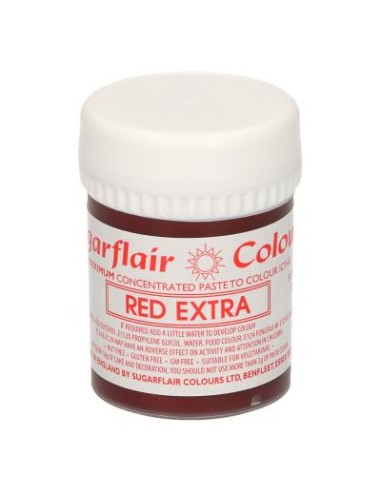 Sugarflair Geconcentreerde Eetbare Kleurstof Extra Red 42g//