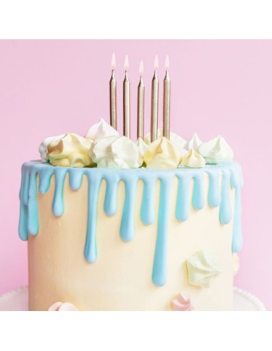 PartyDeco Verjaardag Kaarsen Goud 6 cm -6st-