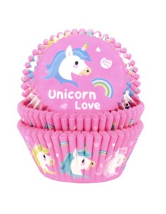 House of Marie Baking Cups Eenhoorn -48st-