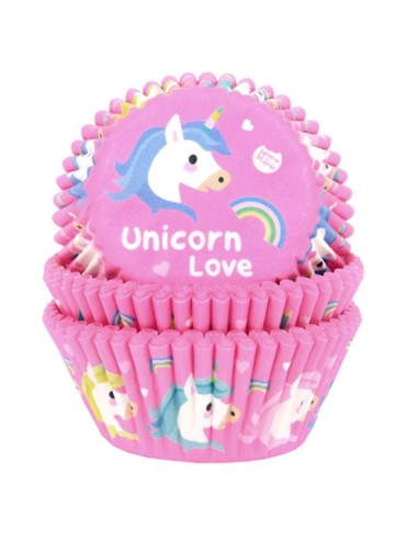 House of Marie Baking Cups Eenhoorn -48st-