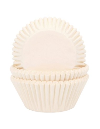 House of Marie Baking Cups Effen Ivoor -48st-