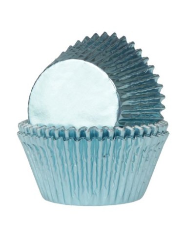 House of Marie Mini Baking Cups Folie Baby Blauw -36st-