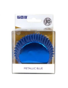 PME Baking Cups Metallic Blauw- 30st- 2