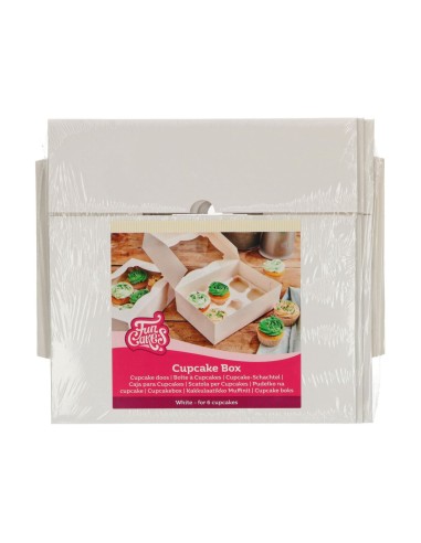 FunCakes Cupcake Doos 6 Blanco -3st-