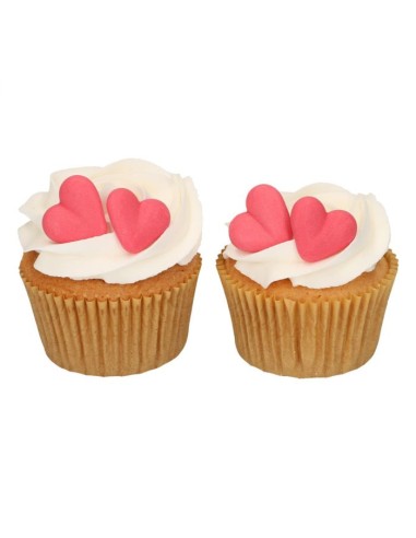 FunCakes Suikerdecoratie Hart Rood -8st-