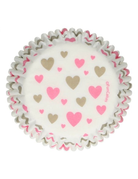 FunCakes Baking Cups Hart -48st-