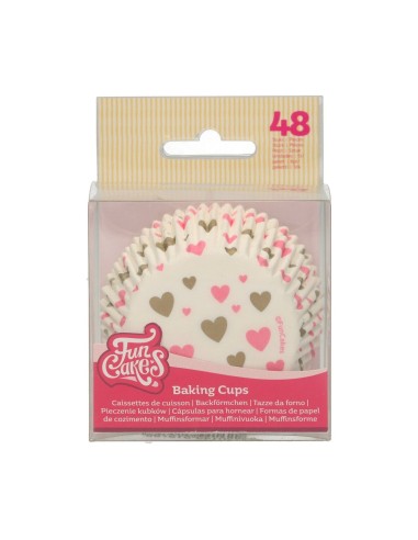 FunCakes Baking Cups Hart -48st-
