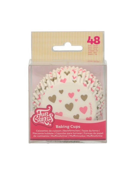 FunCakes Baking Cups Hart -48st-