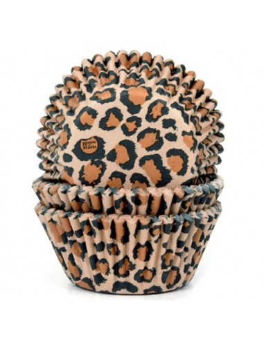 House of Marie Baking Cups Luipaard -48st-