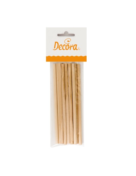Decora Lollystokjes Hout -16cm- 12st