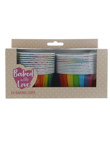 Culpitt Baking Case Cup Regenboog -24st-