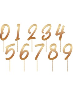 Taarttoppers Tafelnummers Elegant Brons -20st-