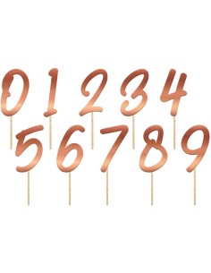 Taarttoppers Tafelnummers Elegant Rosé Goud -20st-