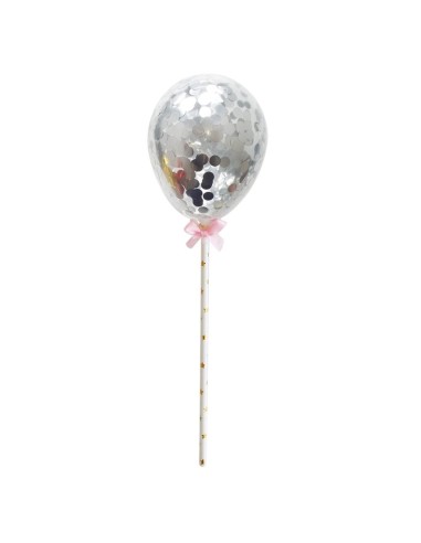 Mini Confetti Ballon Zilver