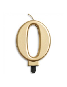 Metallic Kaars Pastel Goud Nummer 0