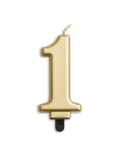 Metallic Kaars Pastel Goud Nummer 1 //