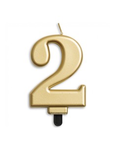 Metallic Kaars Pastel Goud Nummer 2